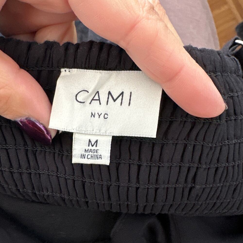 CAMI NYC Black Kaylyn Sleeveless Bow Tiered Cutout Midi Dress, Size M, NWOT - Picture 6 of 9